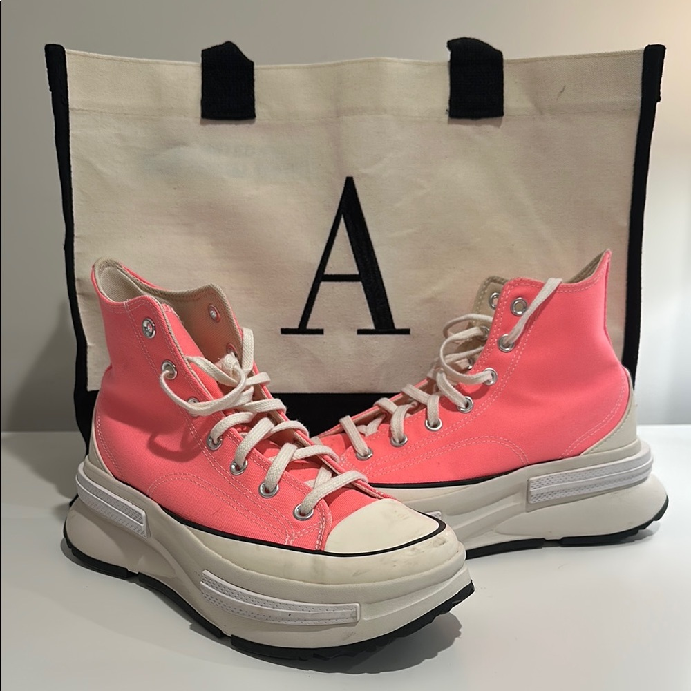 Converse Neon Pink High-Top Sneakers Size 9 Women’s size 7.5 Men’s